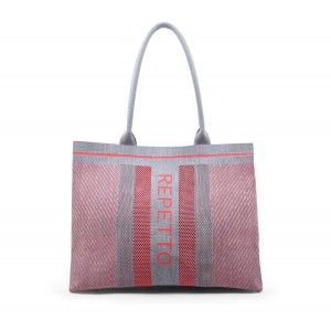 粉色repetto logo单肩包