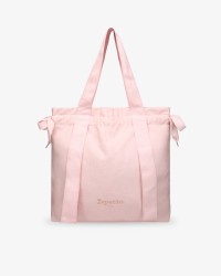 单肩方形粉色托特包手提包