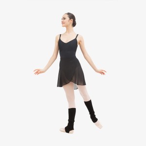 芭蕾舞蹈过踝针织袜套黑色