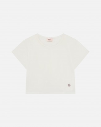 女士夏季新品休闲开衩宽松短款运动健身上衣