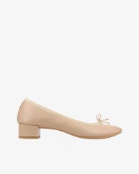CAMILLE胶底芭蕾低跟鞋泰迪棕