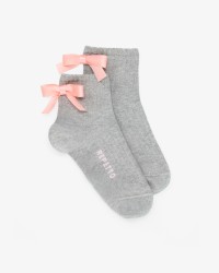 女士蝴蝶结棉质混纺短袜