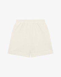 休闲中腰直筒短裤米白色